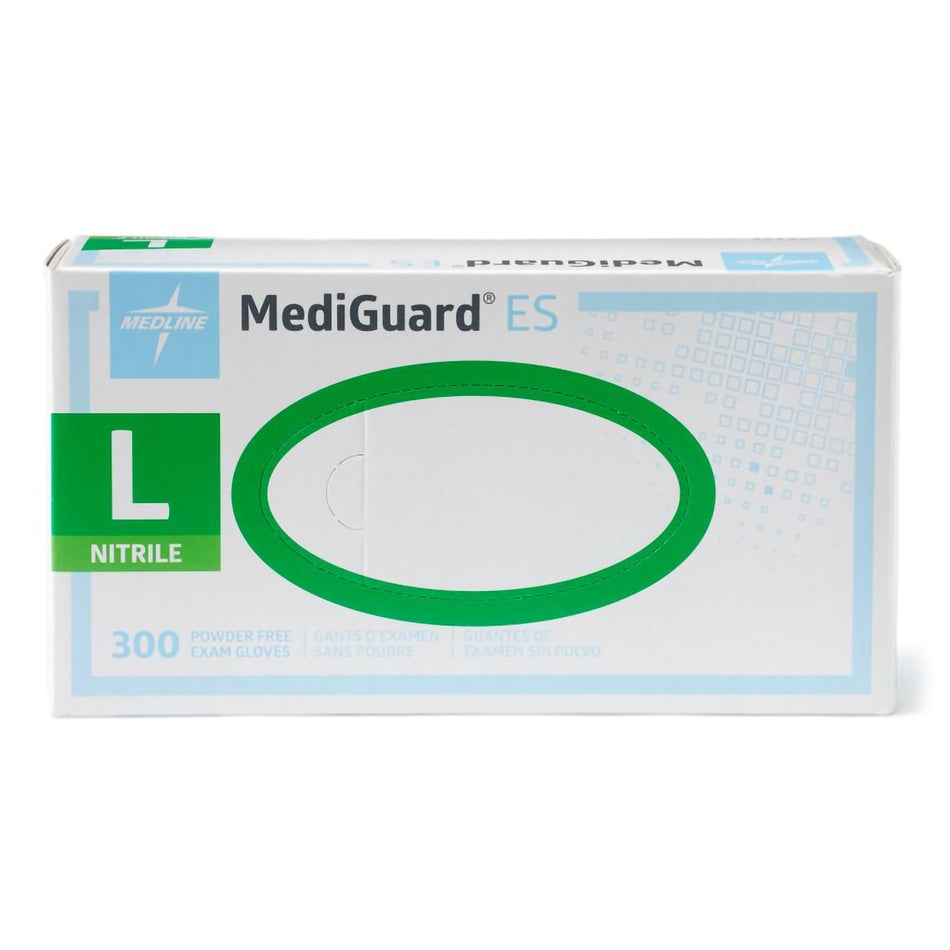 MediGuard� ES Nitrile Exam Glove, Large, Blue-Exam Glove MediGuard� ES Large NonSterile Nitrile Standard Cuff Length Textured Fingertips Blue Not Rated