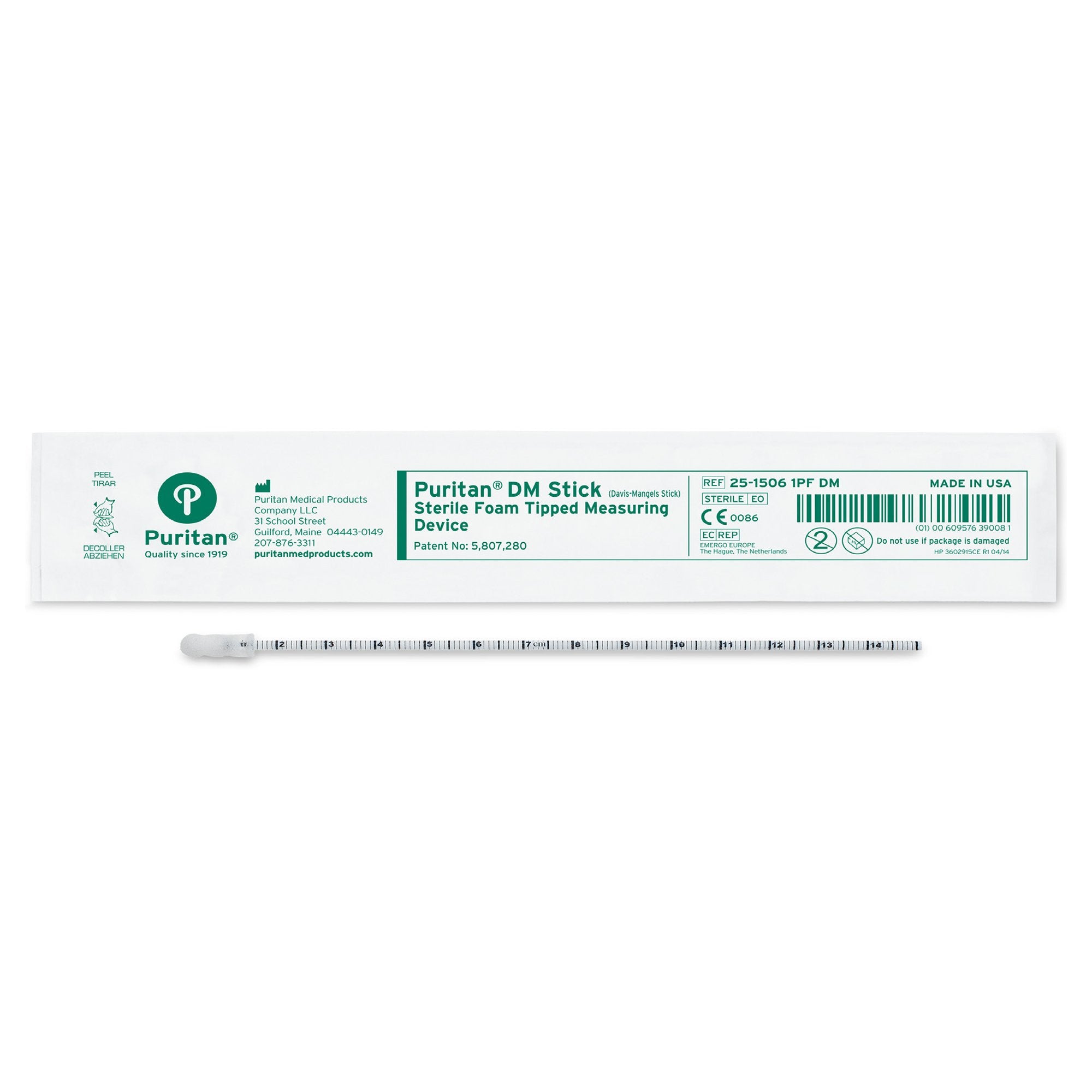Puritan Wound Measuring Device, 6-inch Length-Wound Measuring Device Puritan 6 Inch Length Foam / Polystyrene Sterile