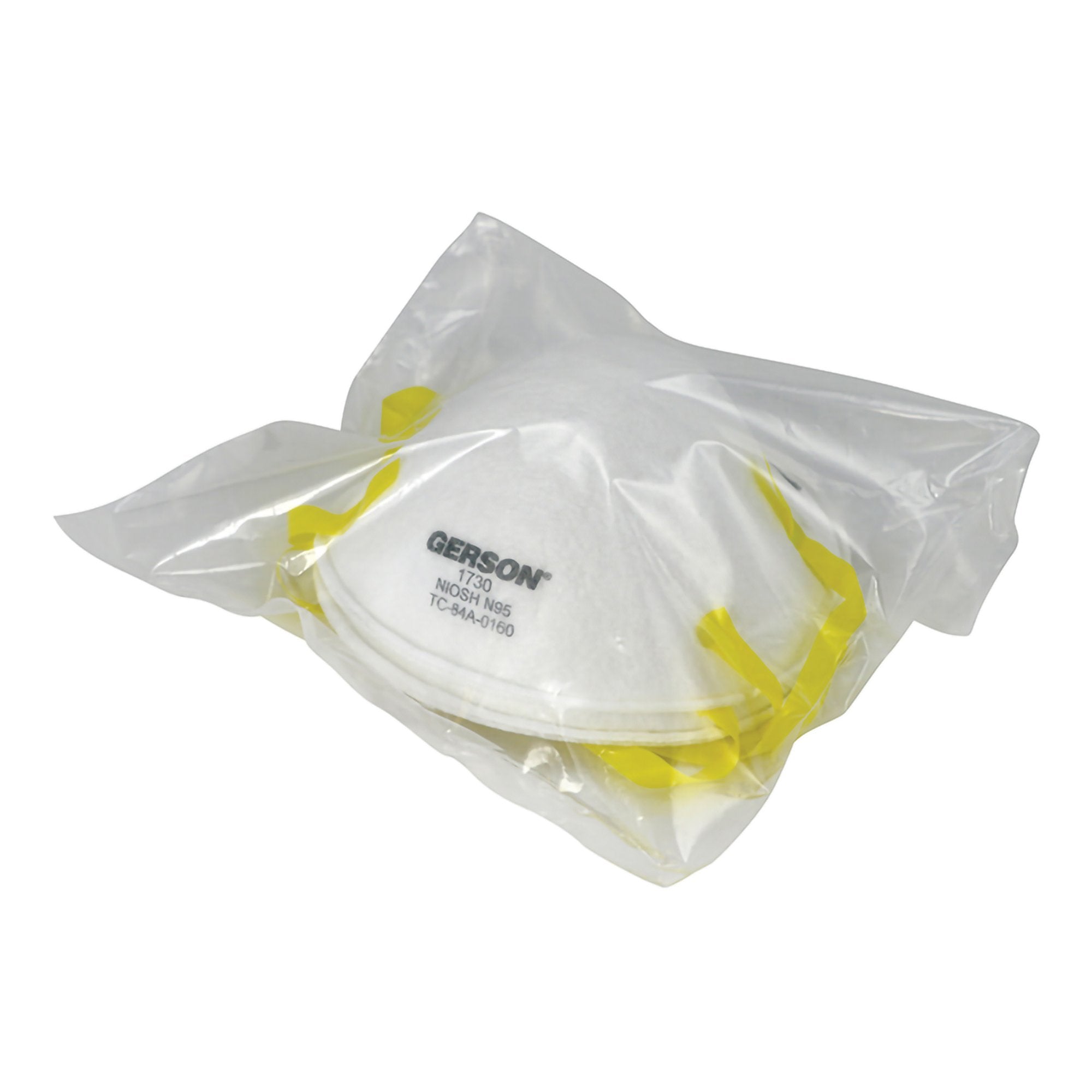 Gerson N95 Particulate Respirator Mask-Particulate Respirator / Surgical Mask Gerson Medical N95 Not Rated Elastic Strap One Size Fits Most