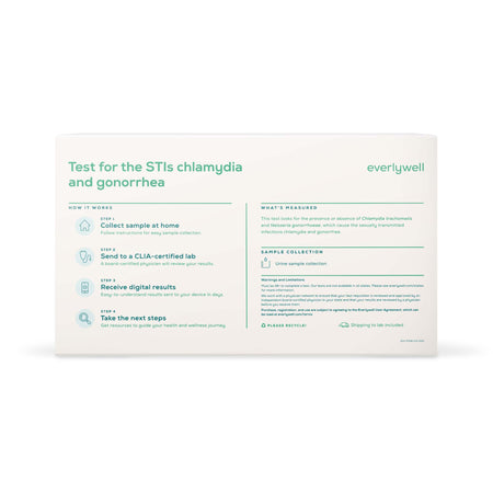 Everlywell Chlamydia / Gonorrhea Test-Urine Specimen Collection Kit Everlywell Plastic Collection Cup / Collection Tube