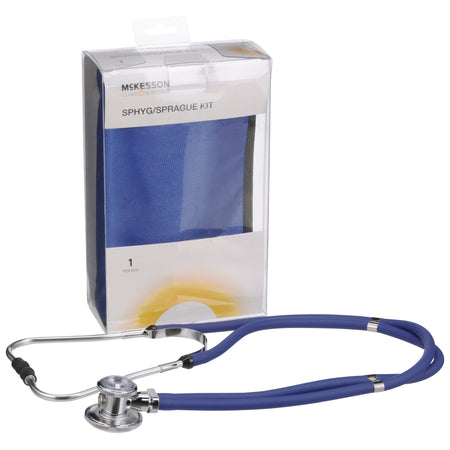 McKesson Lumeon Aneroid Sphygmomanometer/Sprague Kit-Reusable Aneroid / Stethoscope Set McKesson Brand 23 to 33 cm Adult Cuff Dual Head Sprague Stethoscope Pocket Aneroid