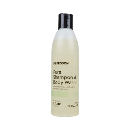 McKesson Pure Shampoo and Body Wash-Shampoo and Body Wash McKesson Pure 8 oz. Flip Top Bottle Unscented