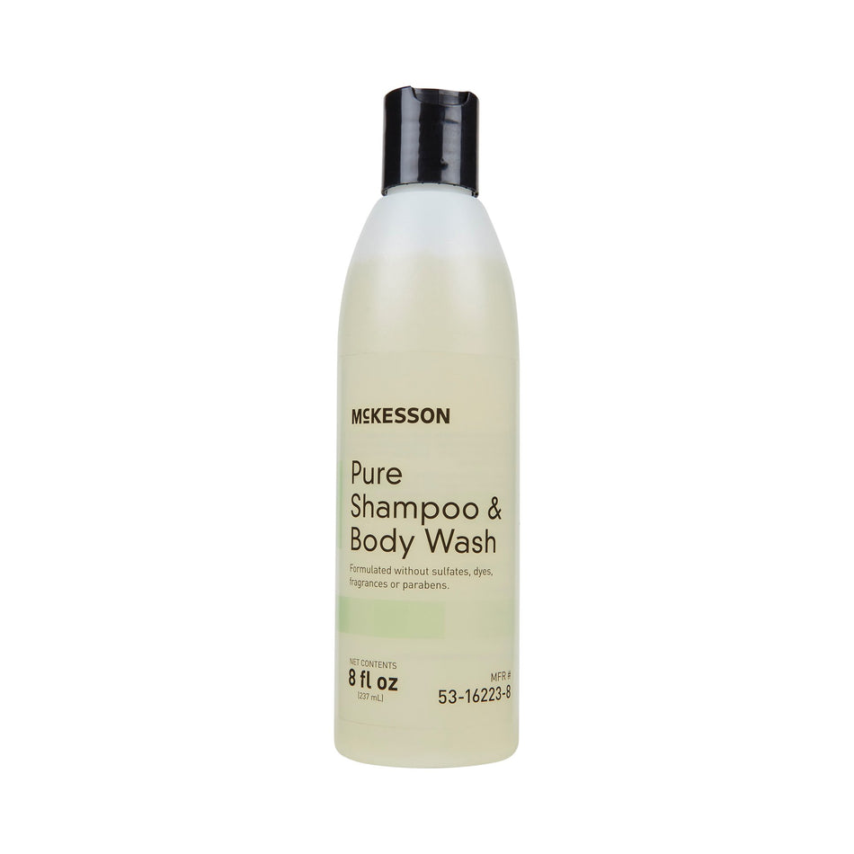 McKesson Pure Shampoo and Body Wash-Shampoo and Body Wash McKesson Pure 8 oz. Flip Top Bottle Unscented