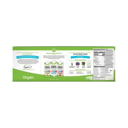 Orgain Organic Nutrition Chocolate Nutritional Shake, 11-ounce carton-Oral Supplement Orgain Organic Nutritional Shake Creamy Chocolate Fudge Flavor Liquid 11 oz. Carton