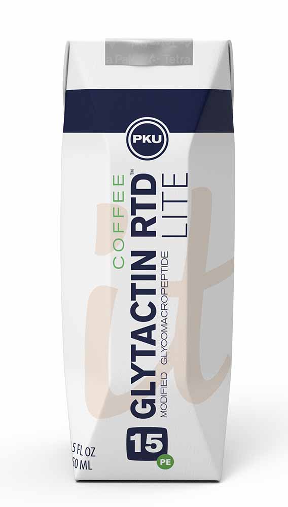 Glytactin RTD Lite Coffee Mocha Low Phenylalanine GMP-based Medical Food, 8.5-ounce carton-Oral Supplement Glytactin RTD LITE Coffee Mocha Flavor Liquid 8.5 oz. Carton