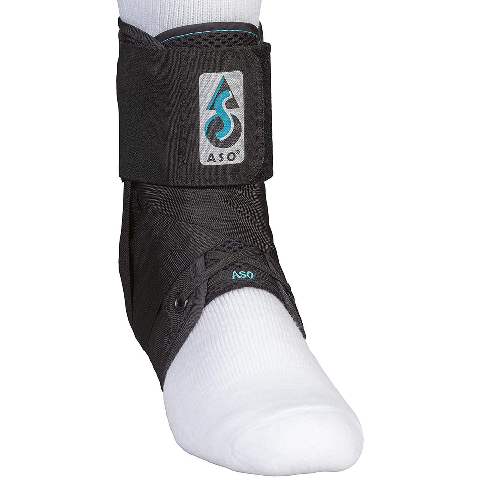 ASO Speed Lacer Ankle Brace, Medium-Ankle Brace ASO Speed Lacer Medium Lace-Up / Hook and Loop Strap Closure Foot