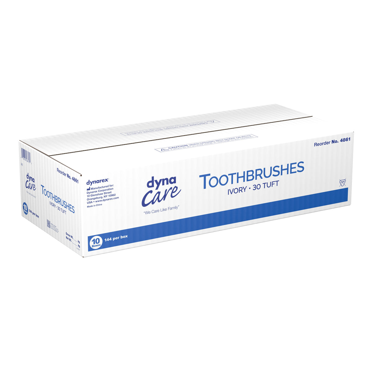 dynarex Toothbrush-Toothbrush Dynarex White Adult Soft