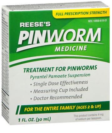 Pin Worm Treatment Reese's Oral Suspension 1 oz. Bottle