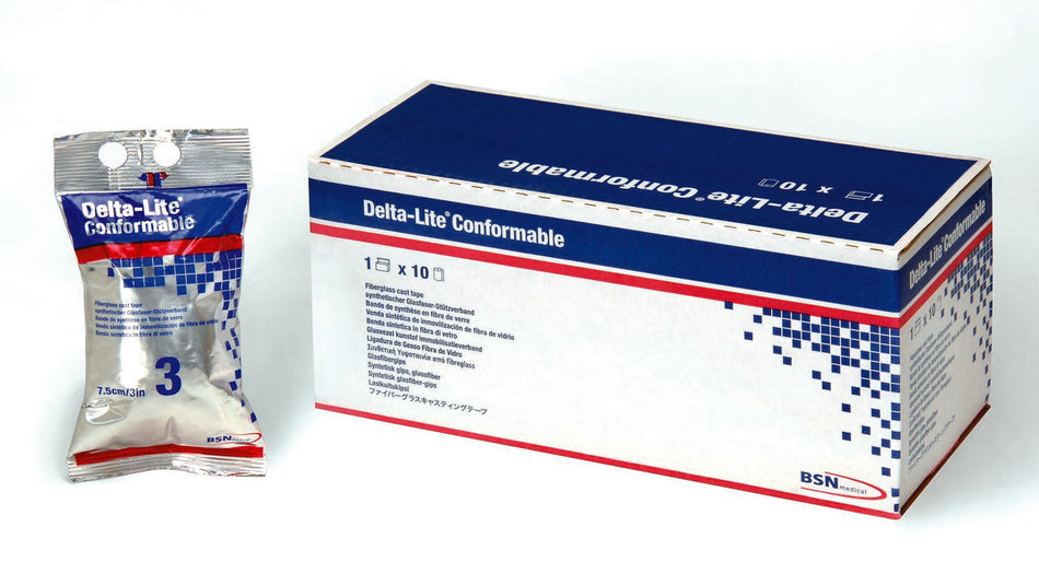 Delta-Lite Conformable Dark Blue Cast Tape, 3 Inch x 4 Yard-Cast Tape Delta-Lite Conformable 3 Inch X 12 Foot Fiberglass Dark Blue