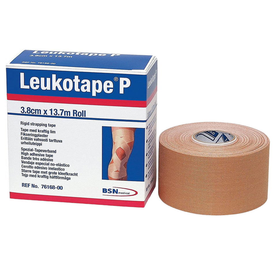 Leukotape� P Rayon / Zinc Oxide Orthopedic Corrective Tape, 1-1/2 Inch x 15 Yard, Beige-Orthopedic Corrective Tape Leukotape� P Beige 1-1/2 Inch X 15 Yard Zinc Oxide Adhesive NonSterile