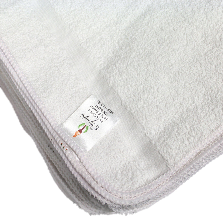 Olympic Elegance White Washcloth, 12 x 12 Inch-Washcloth Olympic Elegance 12 X 12 Inch White Reusable