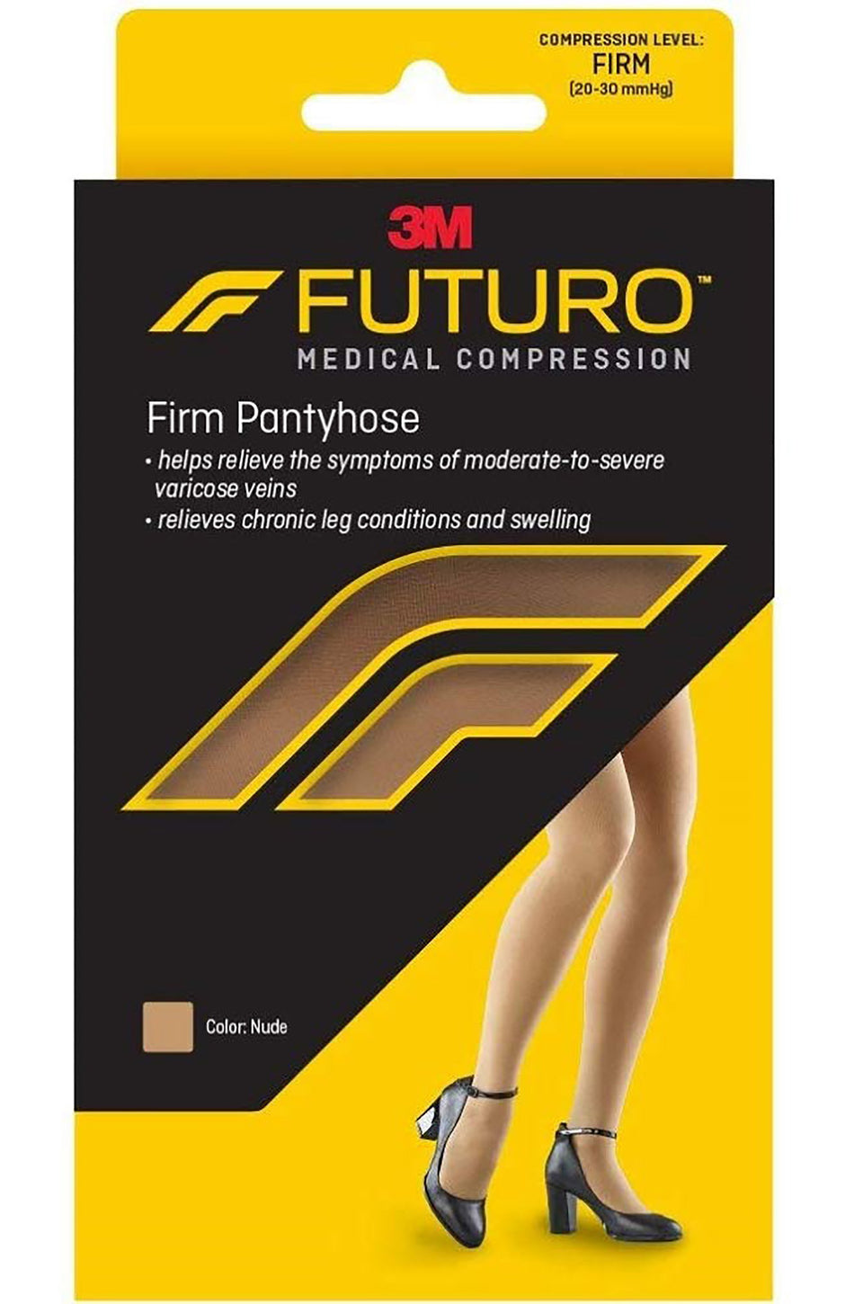 3M Futuro Compression Pantyhose, Beige-Compression Pantyhose 3M Futuro Waist High Medium Beige Closed Toe