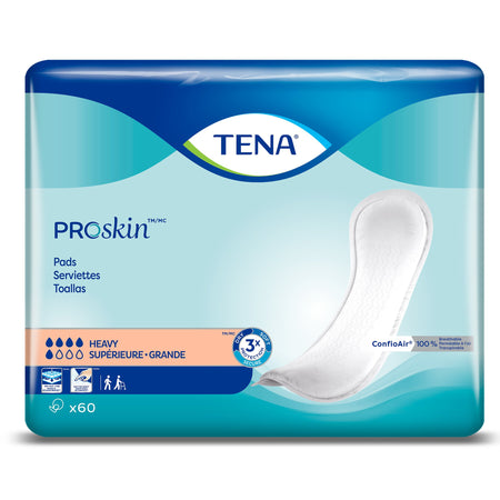TENA Bladder Control Pads, Heavy Absorbency-Bladder Control Pad TENA ProSkin Heavy 12 Inch Length Heavy Absorbency Dry-Fast Core One Size Fits Most