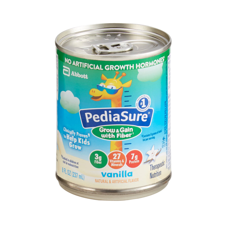 PediaSure� Grow & Gain with Fiber Therapeutic Nutrition, Vanilla, 8-ounce can-Pediatric Oral Supplement PediaSure� Grow & Gain with Fiber Vanilla Flavor 8 oz. Can Liquid Fiber
