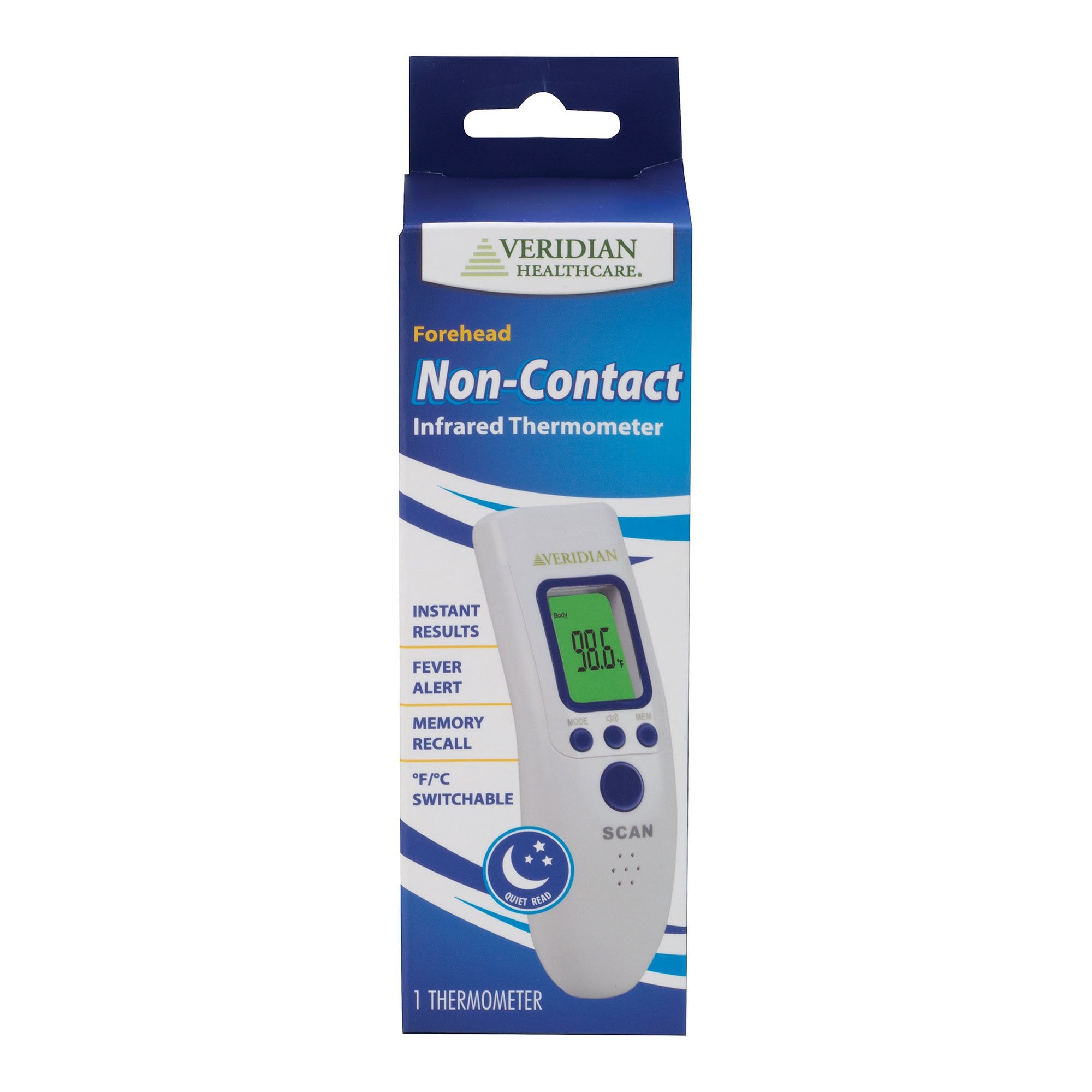 Veridian Non-Contact Infrared Thermometer-Non-Contact Skin Surface Thermometer Veridian Infrared Skin Probe Handheld