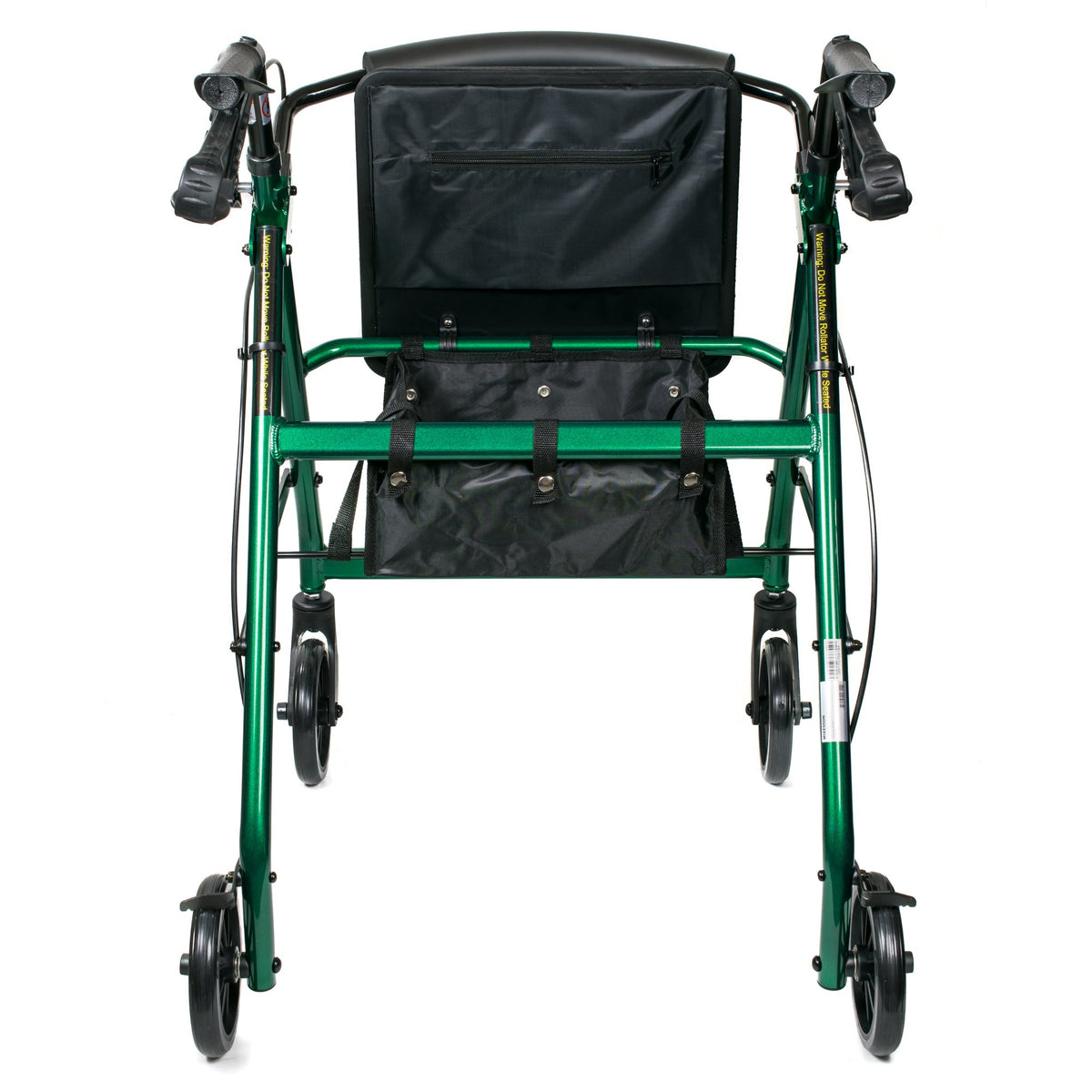 McKesson Folding Aluminum Four-Wheel Rollator, Green-4 Wheel Rollator McKesson Green Adjustable Height / Folding Aluminum Frame