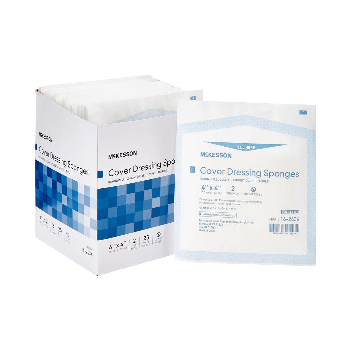McKesson Sterile Nonwoven Sponge, 4 x 4 Inch - Wound Care>General Wound Care>General Purpose Dressings>Gauze Dressings - M...