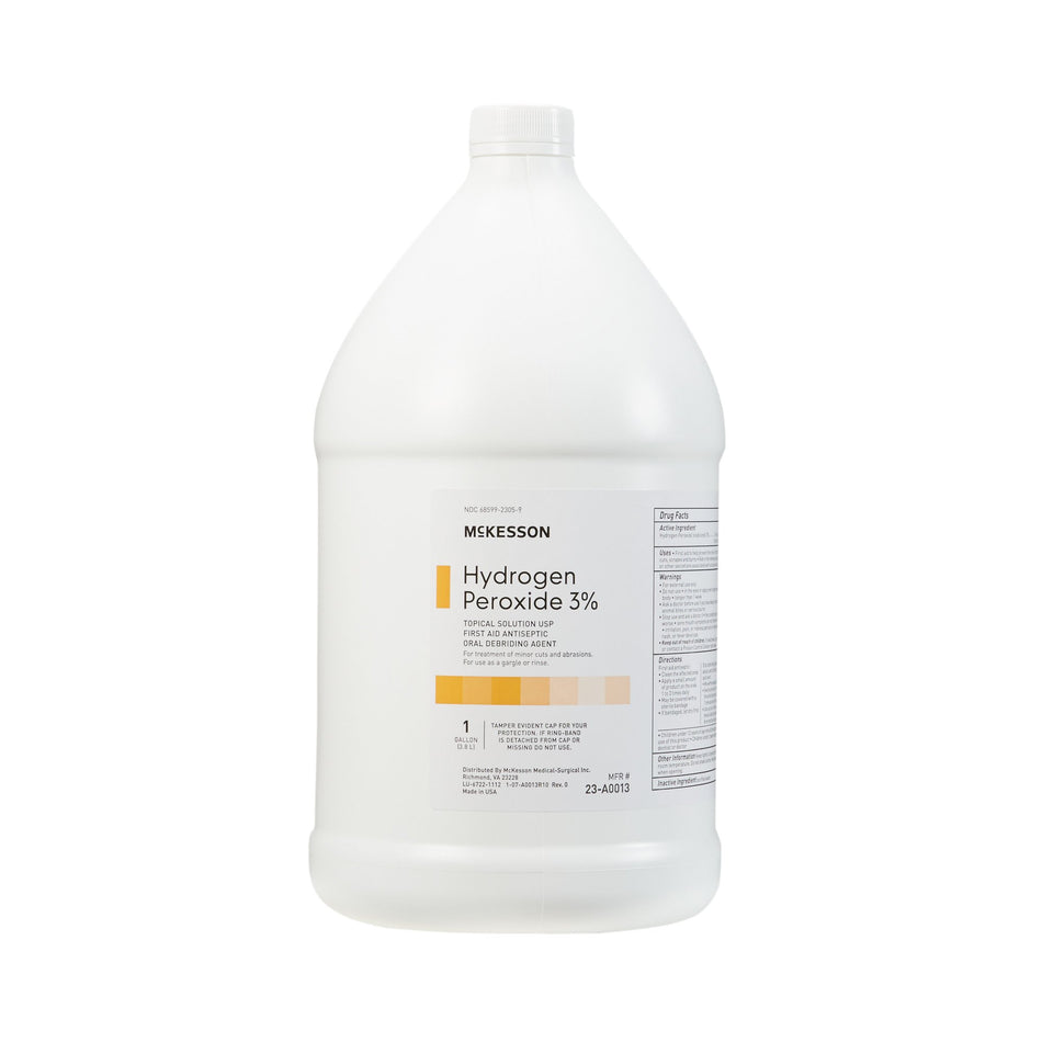 McKesson Hydrogen Peroxide Antiseptic, 1-gallon bottle-Antiseptic McKesson Brand Topical Liquid 1 gal. Bottle