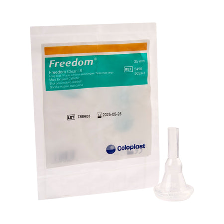 Coloplast Freedom Clear LS Male External Catheter, Large-Male External Catheter Freedom Clear LS Self-Adhesive Seal Silicone Large