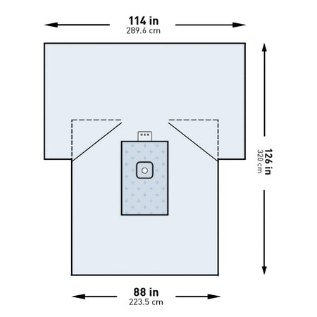 McKesson Sterile Lower Extremity Drape, 114 x 88 x 126 Inch-Orthopedic Drape McKesson Lower Extremity Drape 114 W X 88 W X 126 L Inch Sterile