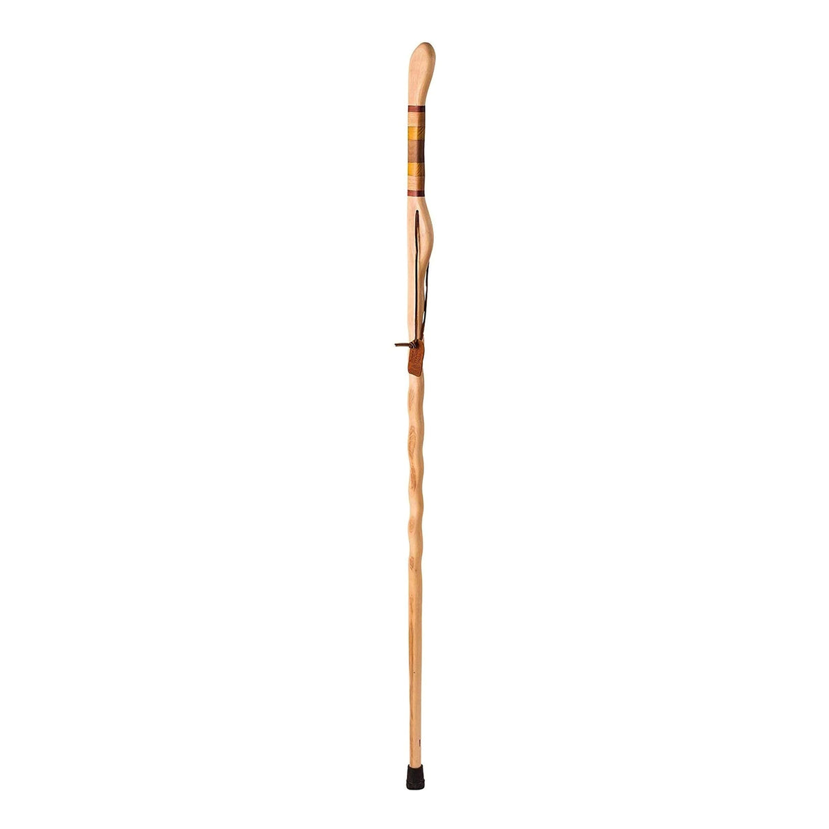 Brazos Twisted Hickory Texas Safari Hitchhiker Handcrafted Walking Stick, 58-Inch-Walking Stick Brazos Twisted Safari Wood 58 Inch Height Hickory