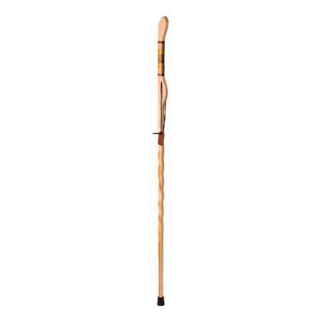 Brazos Twisted Hickory Texas Safari Hitchhiker Handcrafted Walking Stick, 58-Inch-Walking Stick Brazos Twisted Safari Wood 58 Inch Height Hickory