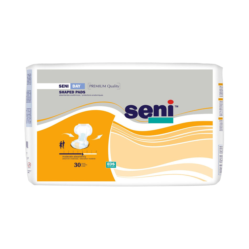 Seni Shaped Pads Moderate Absorbency Incontinence Liner, 25-Inch Length-Incontinence Liner Seni Shaped Day Pads 25 Inch Length Moderate Absorbency Super Absorbent Core One Size Fits Most