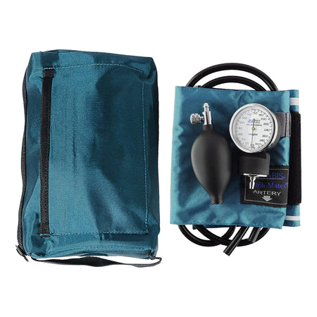 Mabis Match Mates Manual Aneroid / Stethoscope Set, Teal-Reusable Aneroid / Stethoscope Set MatchMates Dual Head Sprague Stethoscope Palm Aneroid