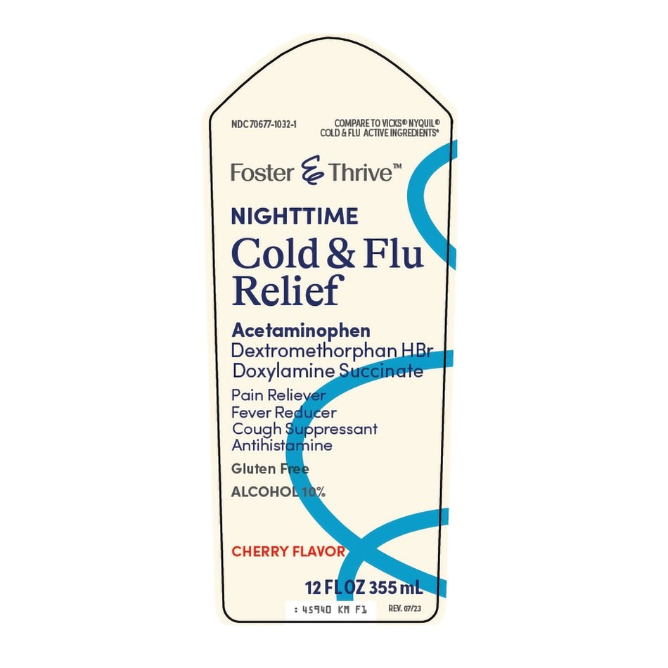 Foster & Thrive™ Nighttime Cold & Flu Liquid Relief, Cherry flavor - Pharmaceuticals>Over the Counter>Cough and Cold Relie...