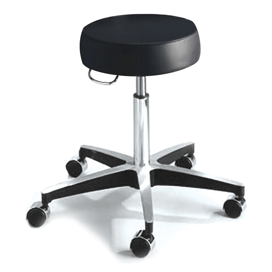 McKesson Round Pneumatic Exam Stool, Black-Exam Stool McKesson Backless Pneumatic Height Adjustment 5 Casters Black