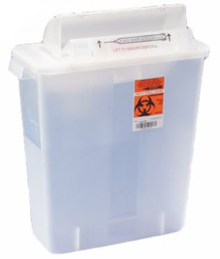 SharpStar™ In-Room™ Multi-purpose Sharps Container, 3 Gallon, 16½ x 13¾ x 6 Inch - Needles and Syringes>Sharps Collectors>...