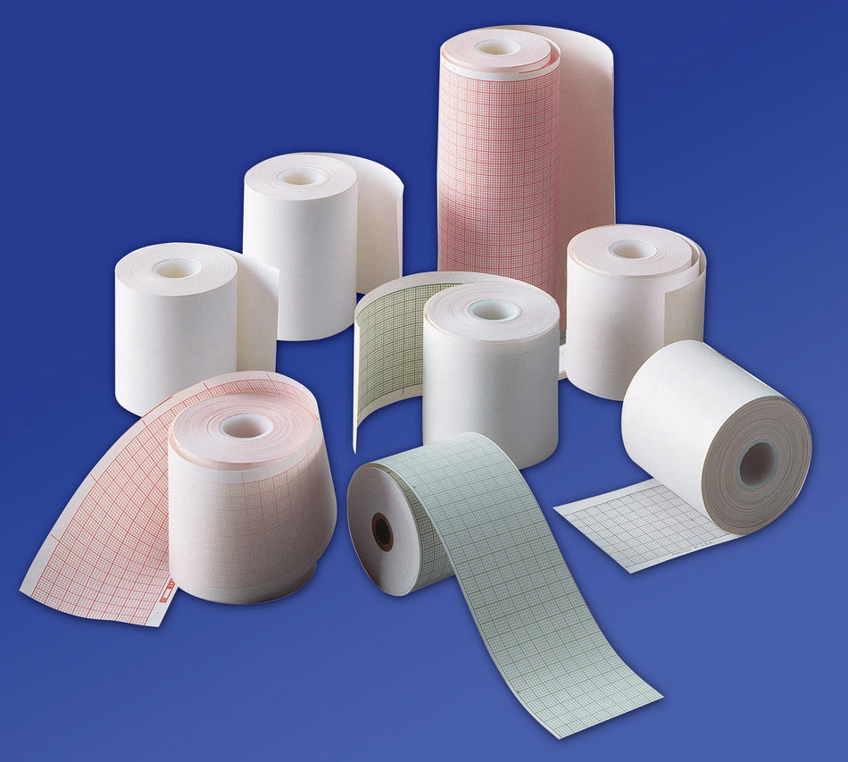Kendall ECG / EEG Recording Paper-Recording Chart Paper Kendall Z-Fold Red Grid