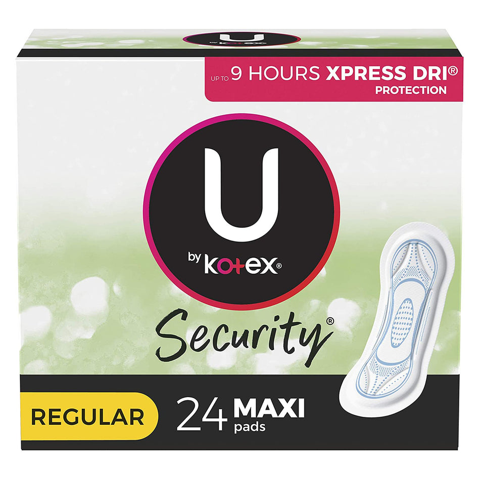 Kotex Security Maxi Feminine Pad, Regular-Feminine Pad U by Kotex Security Maxi Regular Absorbency