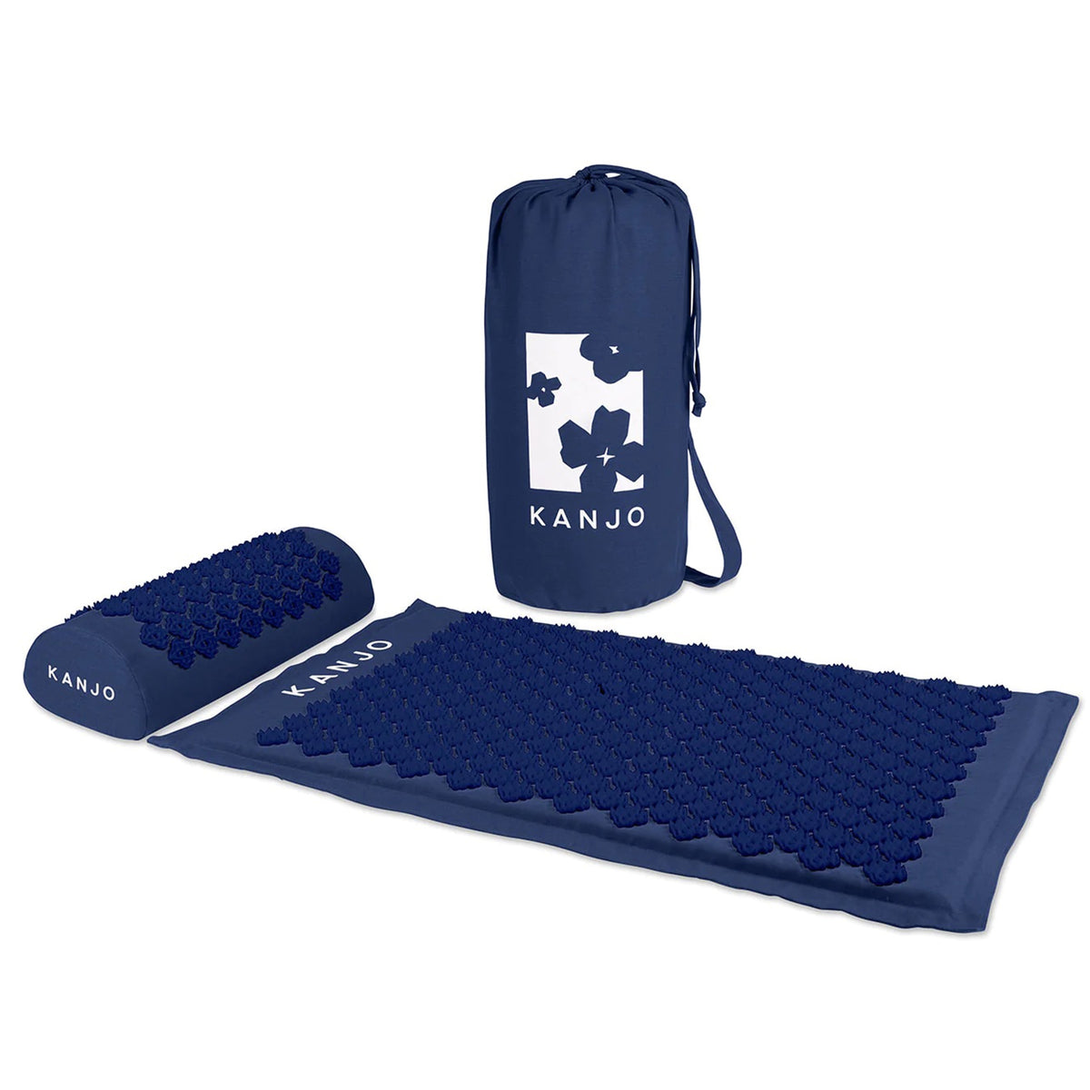 Kanjo Memory Foam Acupressure Mat Set, Dark Blue-Acupressure Mat Set Kanjo Mat: 17 X 28 Inch / Pillow: 6 X 14 Inch