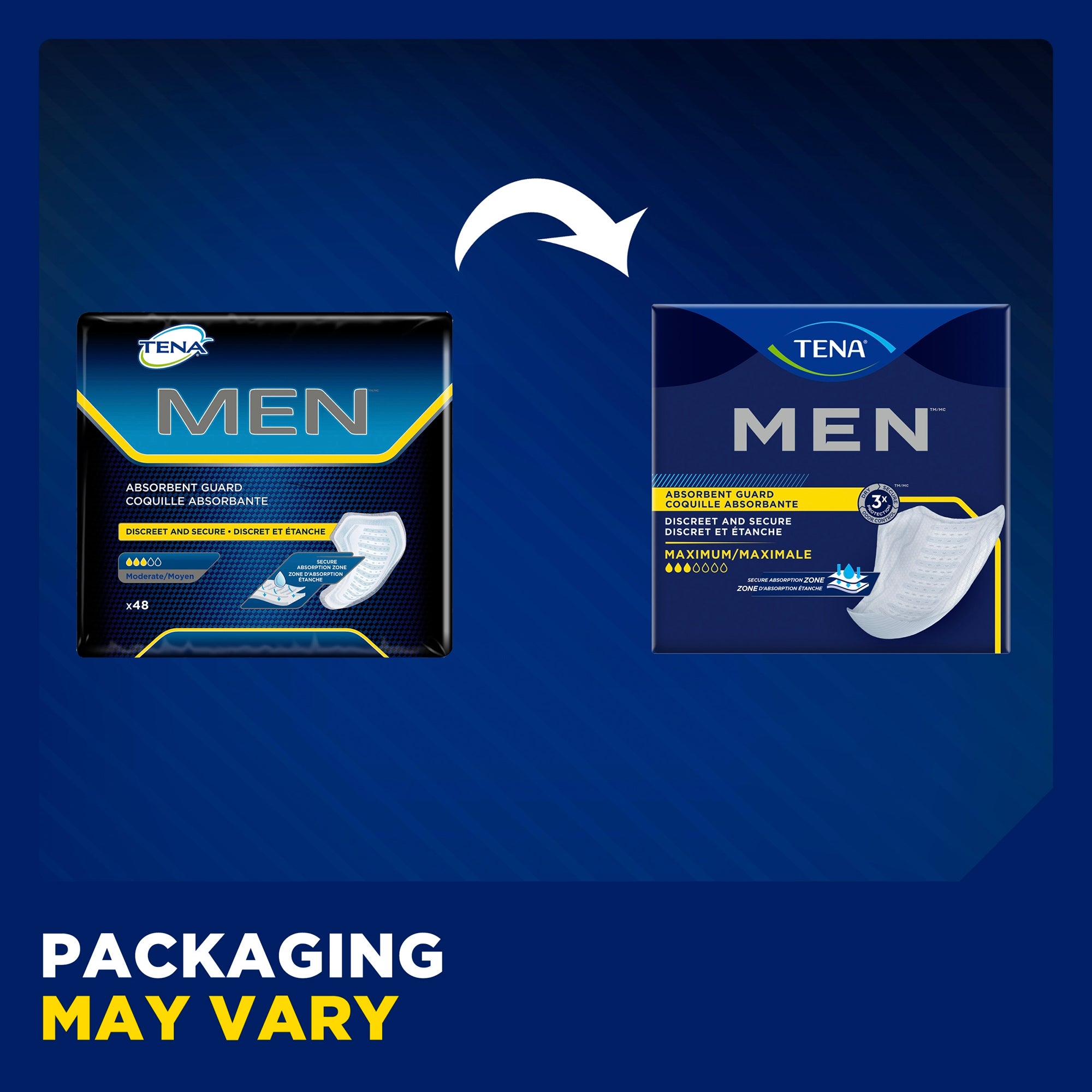 Tena® MEN™ Maximum Guards, Bladder Control Pad - Incontinence>Incontinence Liners and Pads - Essity HMS North America Inc