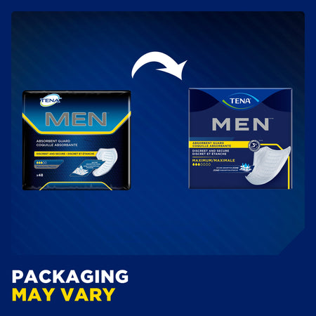 Tena® MEN™ Maximum Guards, Bladder Control Pad - Incontinence>Incontinence Liners and Pads - Essity HMS North America Inc