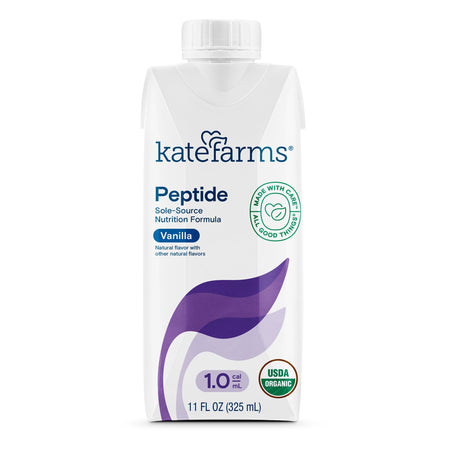 Kate Farms® Peptide 1.0 Vanilla Sole-Source Nutrition Formula, 11-ounce Carton - Nutritionals and Feeding Supplies>Nutriti...