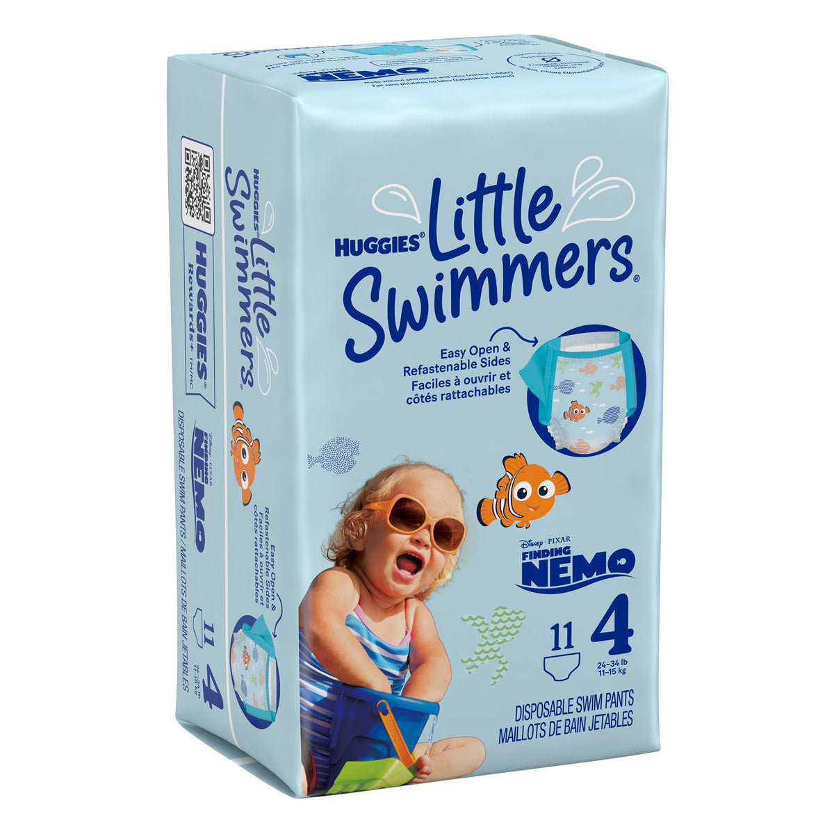Huggies Little Swimmers Swim Diaper, Medium-Unisex Baby Swim Diaper Huggies Little Swimmers Size 4 Disposable Heavy Absorbency