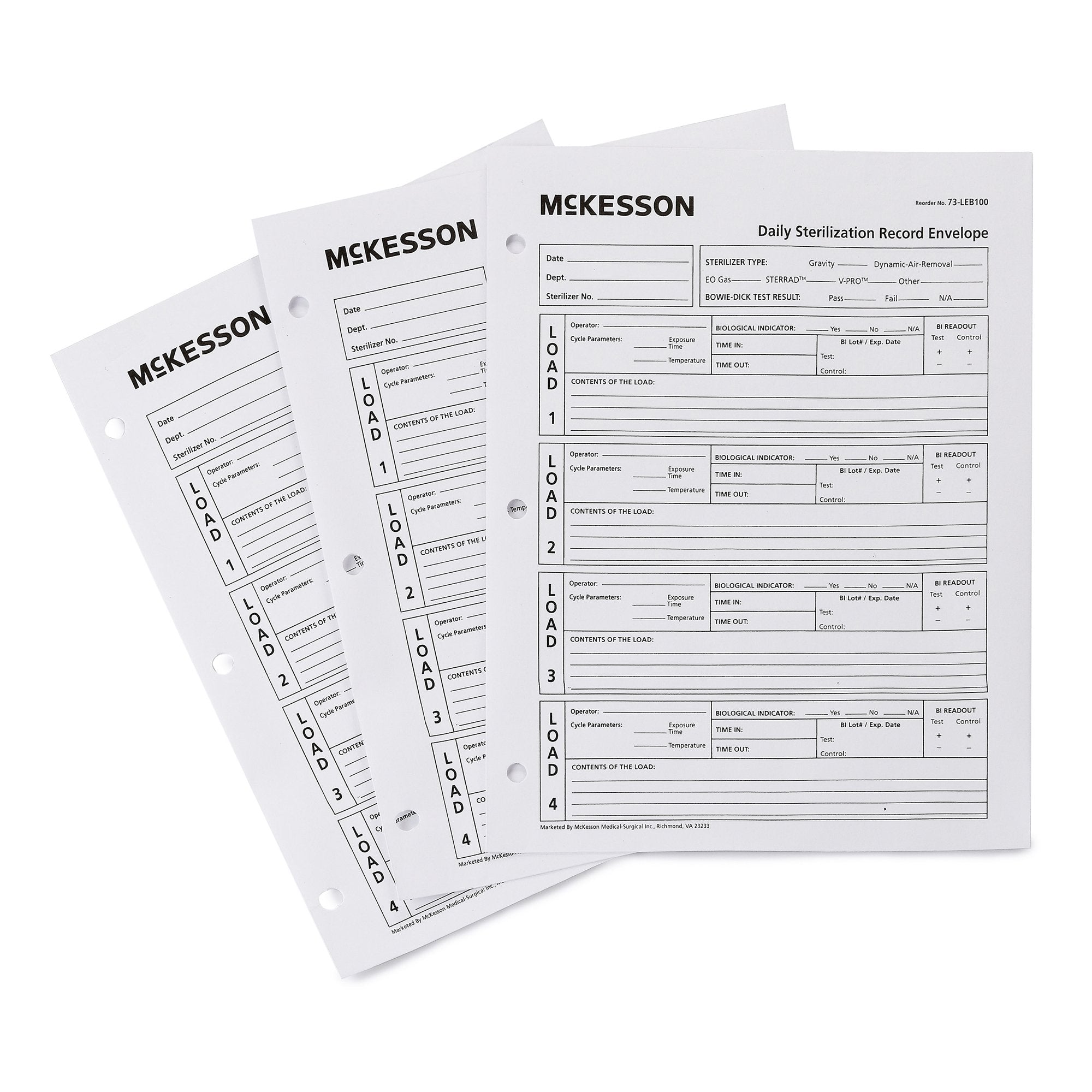 McKesson Sterilization Record Envelope-Sterilization Record Envelope McKesson