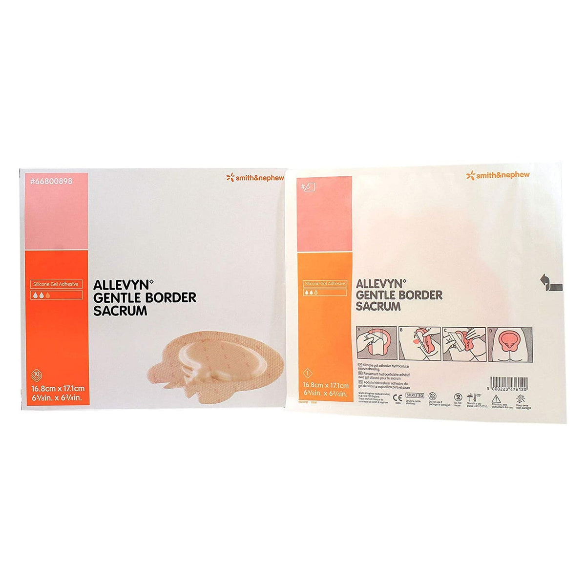 Allevyn™ Gentle Border Sacrum, 16.8 x 17.1 Centimeter - Wound Care>Advanced Wound Care>Foam Dressings - Smith & Nephew