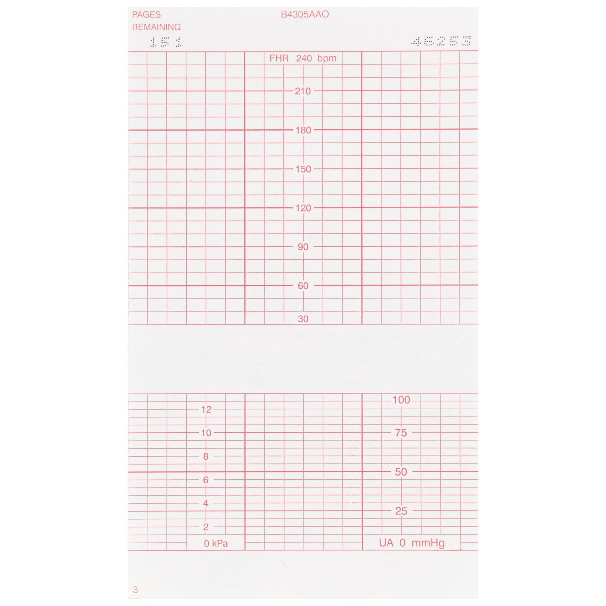 McKesson Fetal Monitoring Paper-Recording Chart Paper McKesson Z-Fold Red Grid