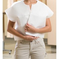 Graham Medical Exam Cape, White-Exam Cape White One Size Fits Most Front Opening Without Closure Unisex