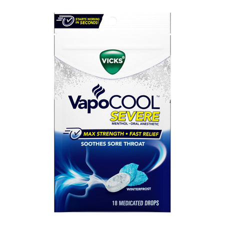 Vicks VapoCool Severe Medicated Drops Winterfrost - Pharmaceuticals>Over the Counter>Cough and Cold Relief - Procter & Gamble