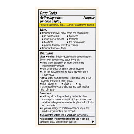 Foster & Thrive 8 Hour Pain Relief Acetaminophen 650 mg Caplets-Pain Relief Foster & Thrive 650 mg Strength Acetaminophen Capsule 100 Per Bottle