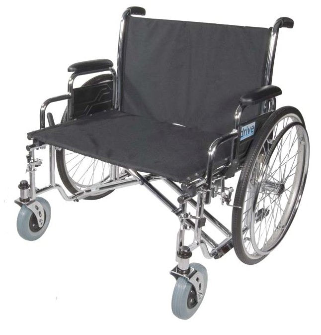 drive� Sentra EC HD Extra-Extra-Wide Bariatric Wheelchair, 26 Inch Seat Width-Bariatric Wheelchair drive� Sentra EC Dual Axle Full Length Arm Black Upholstery 26 Inch Seat Width Adult 700 lbs. Weight Capacity