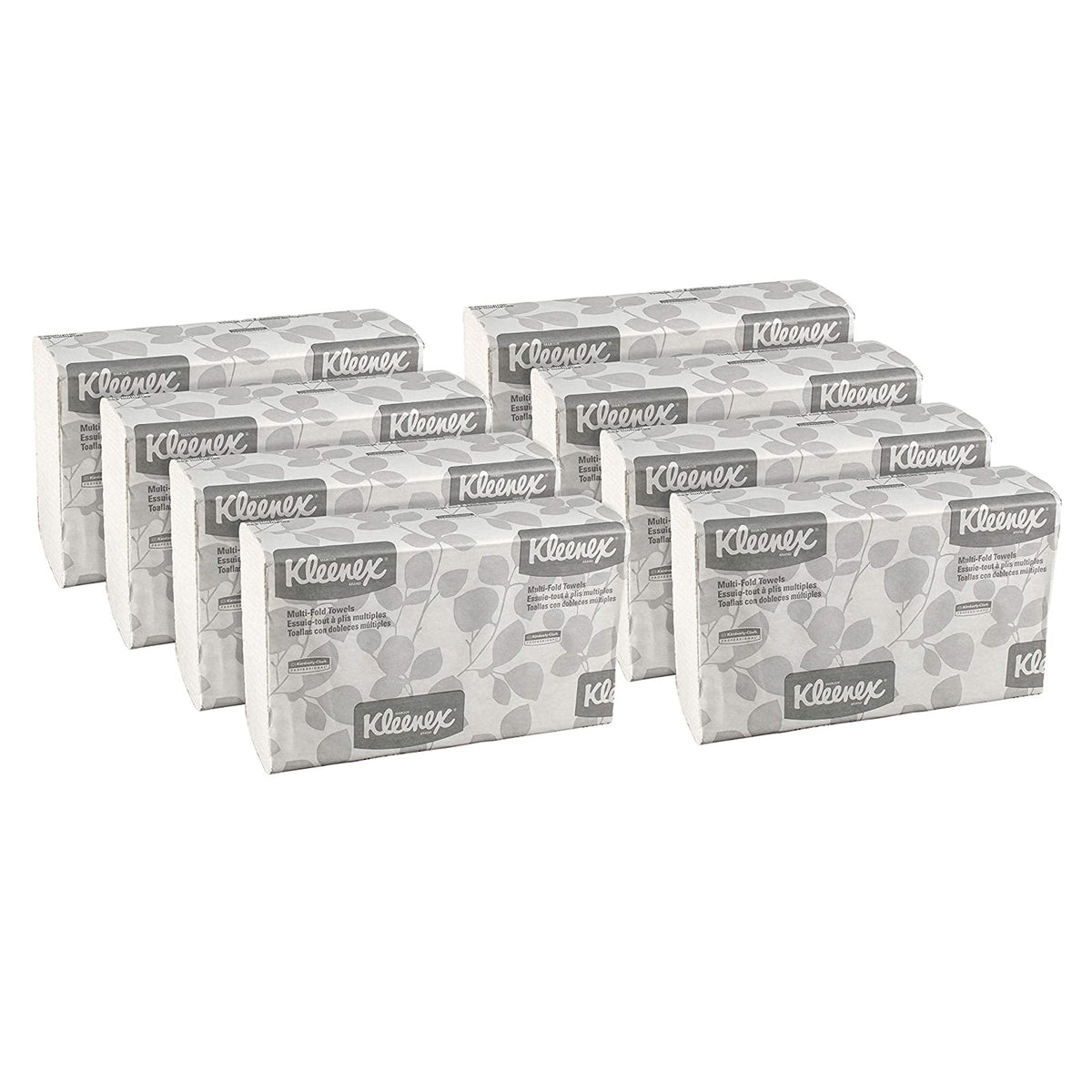 Kleenex 1-Ply Paper Towel, 150 Sheets per Box, 8 Boxes per Case-Paper Towel Kleenex Multi-Fold 9-1/5 X 9-2/5 Inch