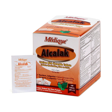 Alcalak 420 mg Strength Antacid Chewable Tablets-Antacid Alcalak 420 mg Strength Chewable Tablet 500 per Box