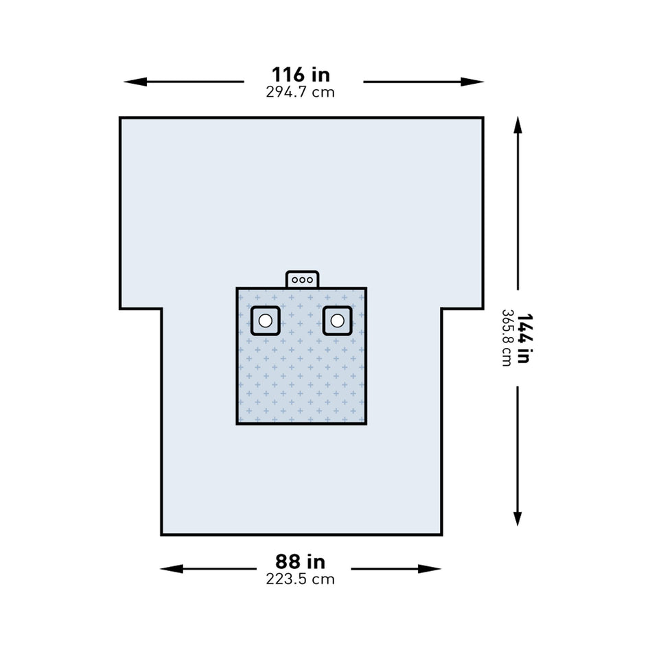McKesson Sterile Bilateral Limb Drape, 116 x 88 x 144 Inch-Orthopedic Drape McKesson Bilateral Limb Drape 116 W X 88 W X 144 L Inch Sterile