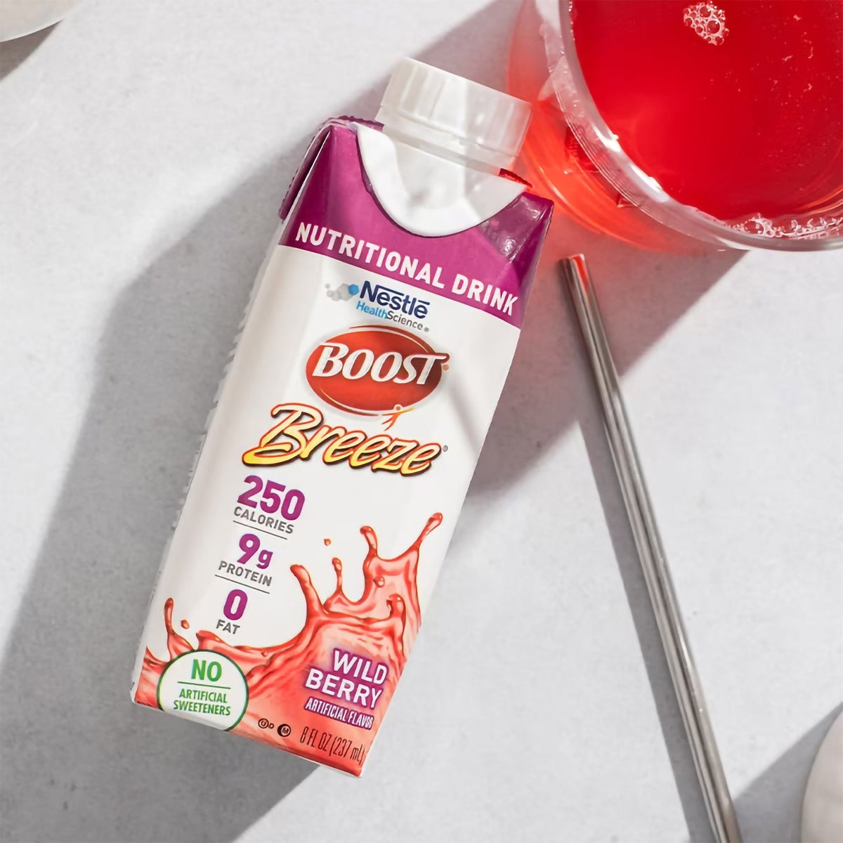 Boost Breeze® Variety (Orange, Wild Berry) Nutritional Drink, 8-ounce carton - Nutritionals and Feeding Supplies>Nutrition...