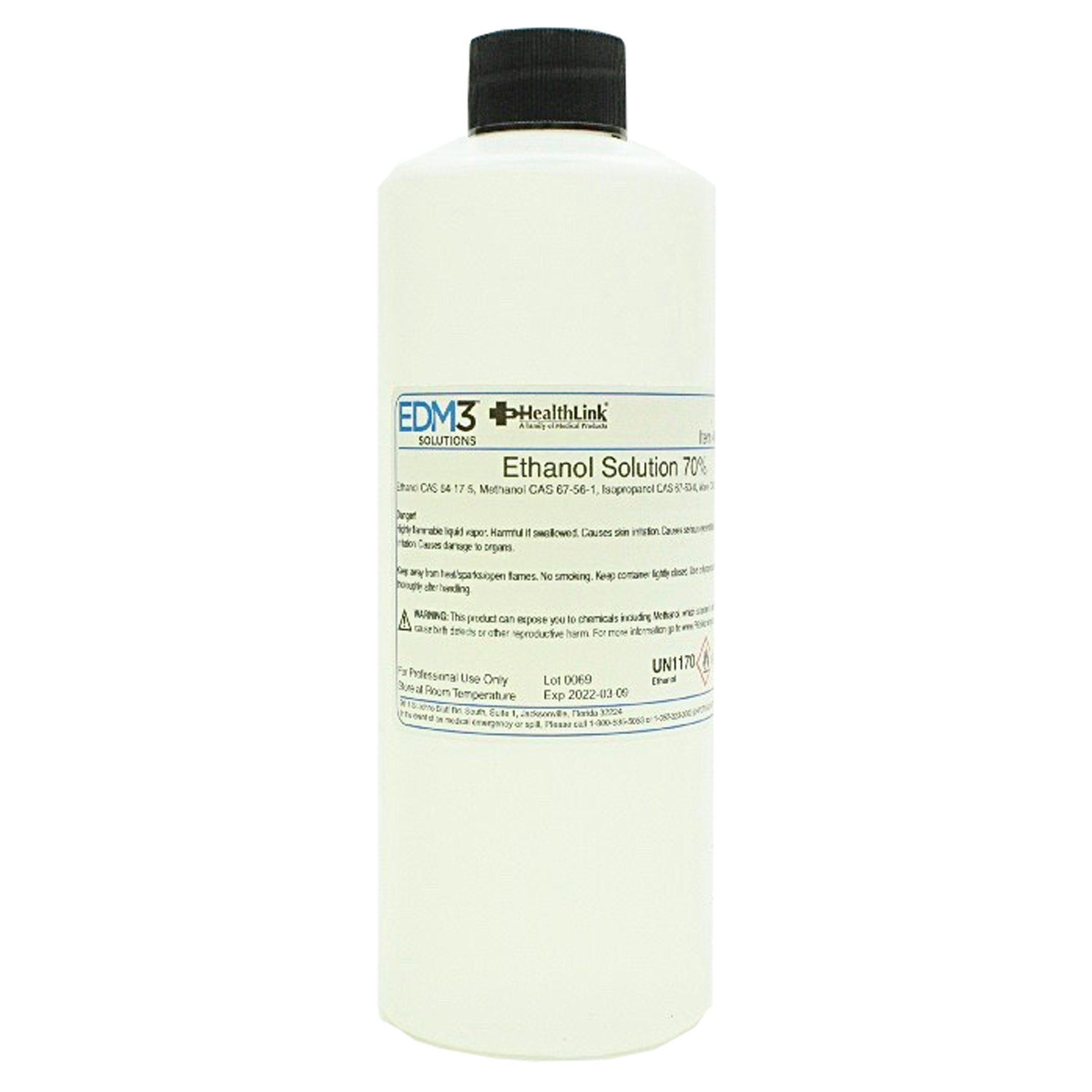 EDM 3 Ethyl Alcohol (Ethanol) Chemistry Reagent, 16-ounce bottle - Clinical Laboratory>Chemicals and Solutions - EDM 3 LLC